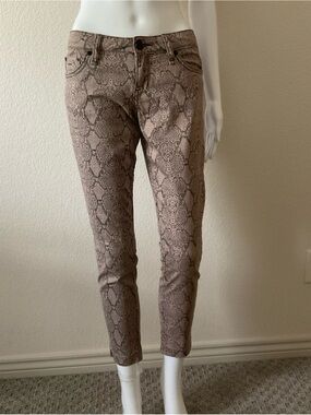 Sanctuary The Charmer Snakeskin Skinny Jeans Size 28